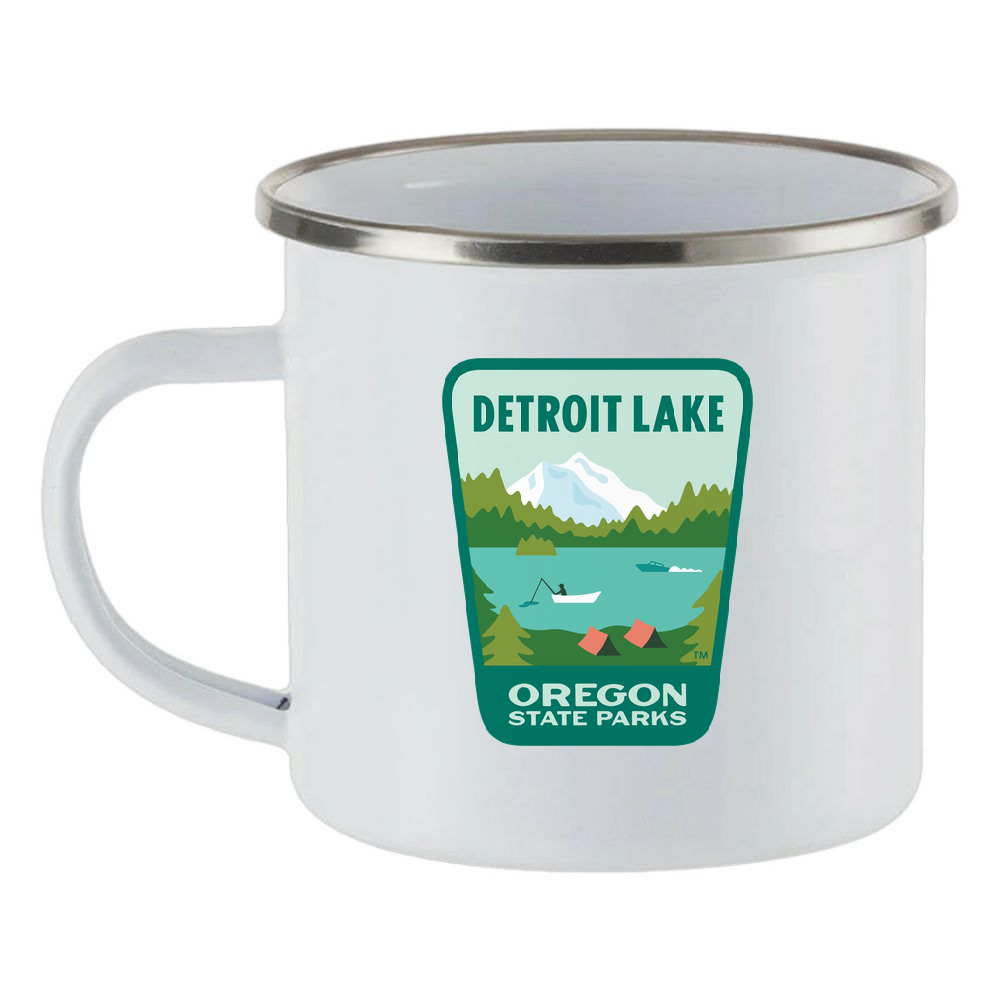 Detroit Lake Enamel Mug, 12oz