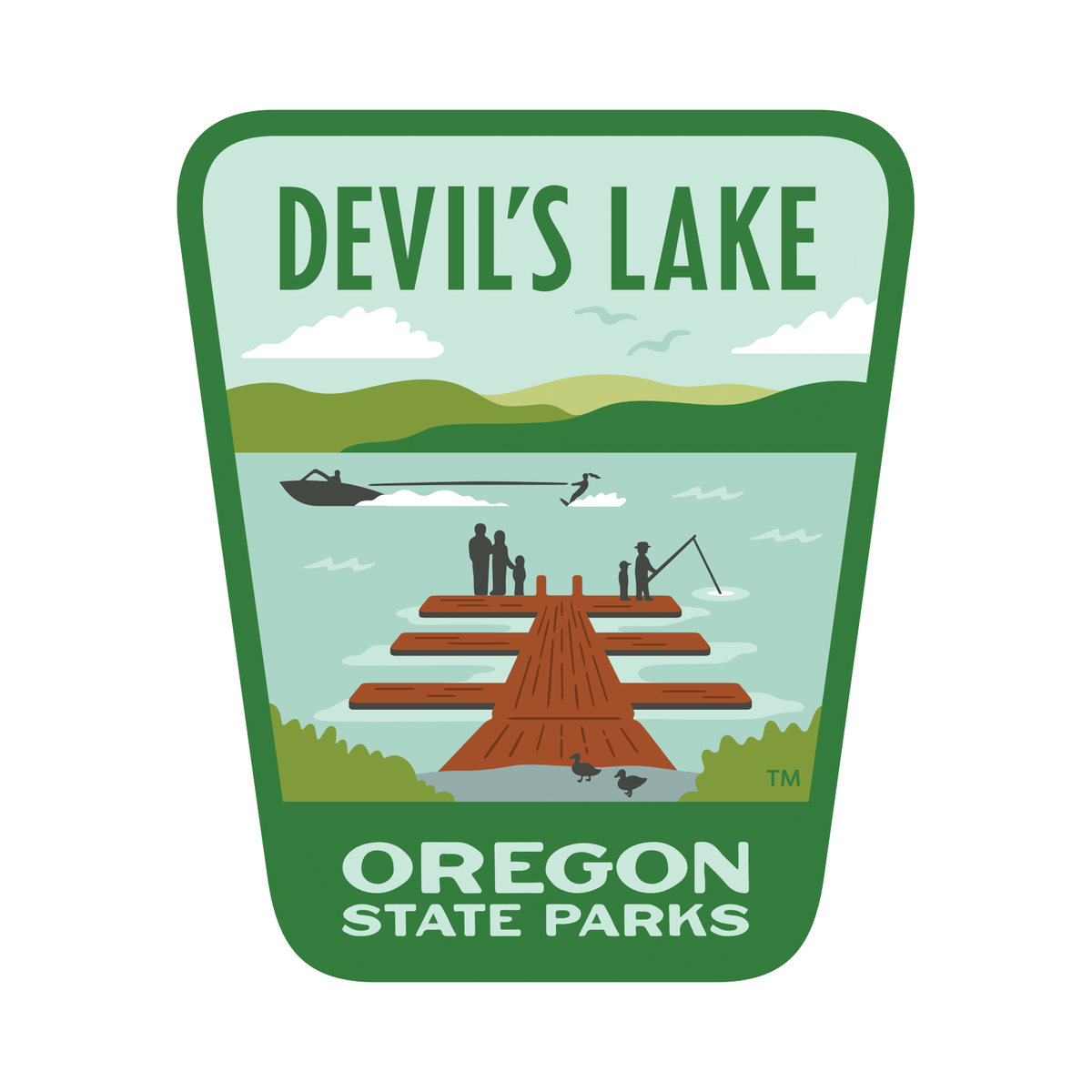 Devils Lake, 3.25” Weatherproof Sticker