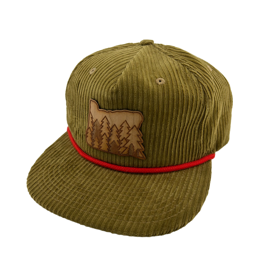 Evergreens - Wood Patch Cord Hat | Patchmarks Oregon State Parks