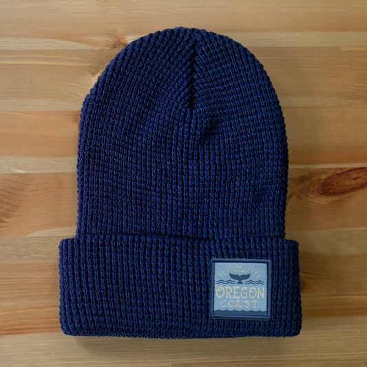 Oregon Coast Whale's Tail - Waffle Beanie | Patchmarks Oregon State Parks