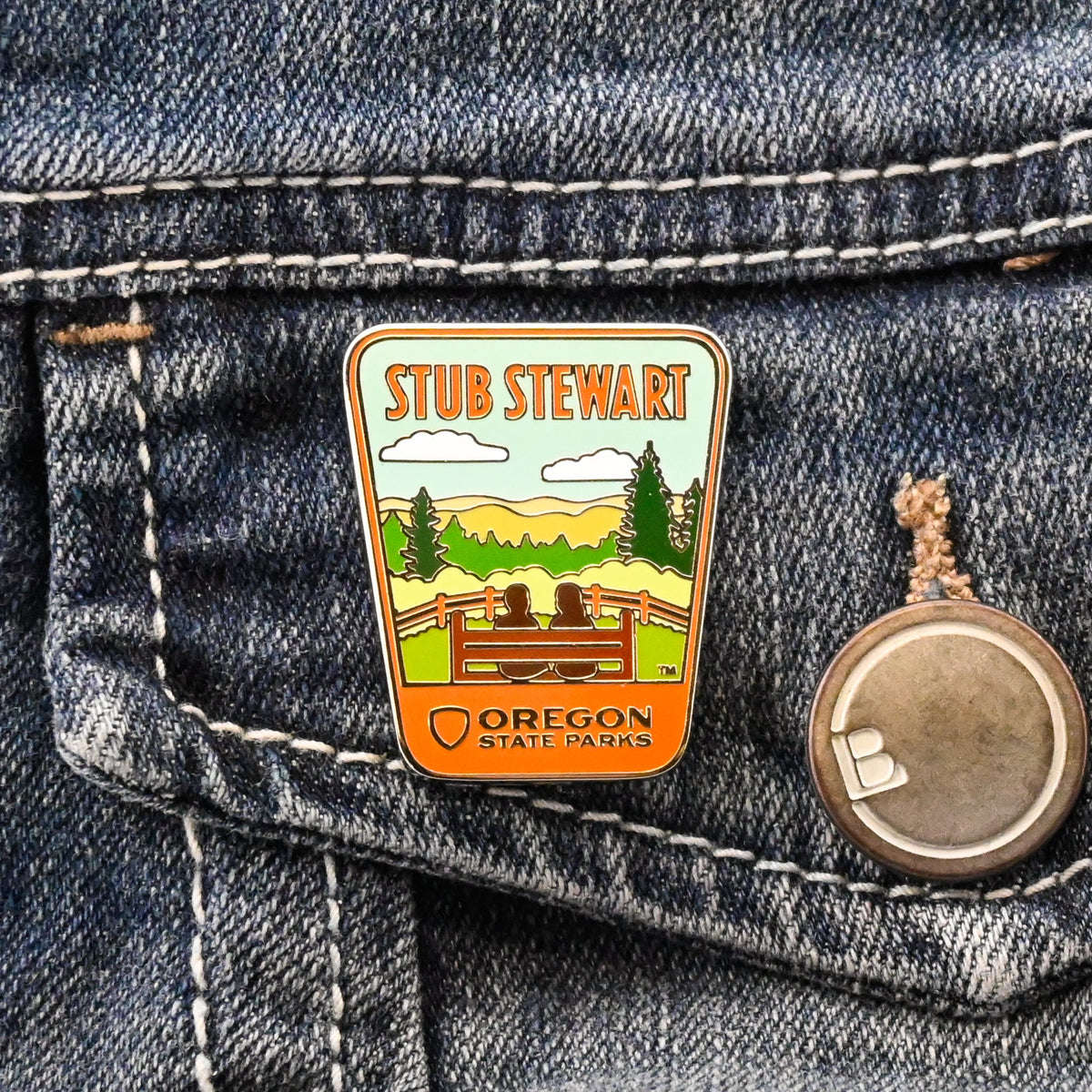 Stub Stewart Enamel Pin | Patchmarks Oregon State Parks