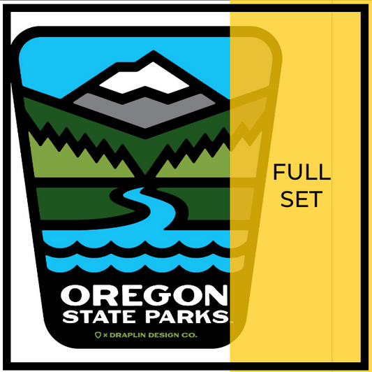 Oregon State Parks Sticker Set, 80 pc | Patchmarks Oregon State Parks