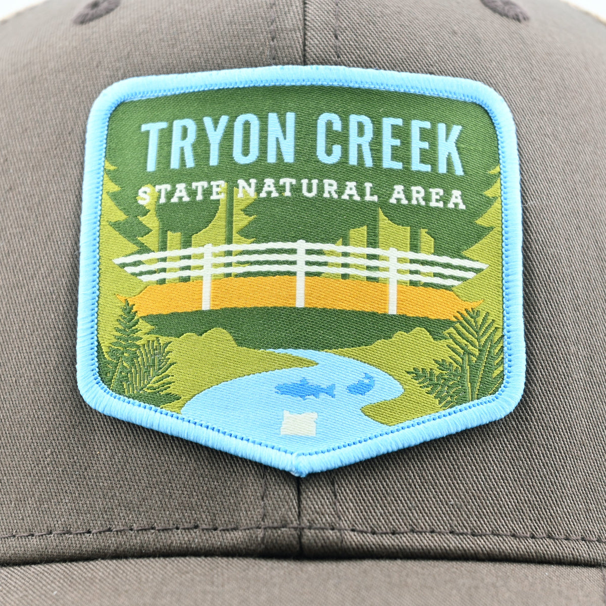 Tryon Creek Bridge Trucker Hat | Patchmarks Oregon State Parks