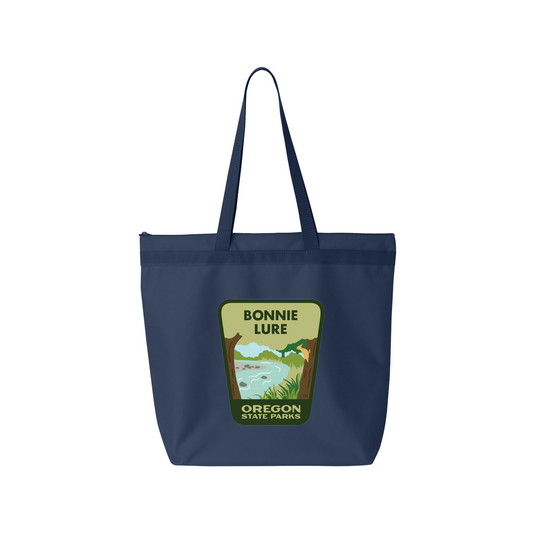 Bonnie Lure Large Zippered Tote - Navy