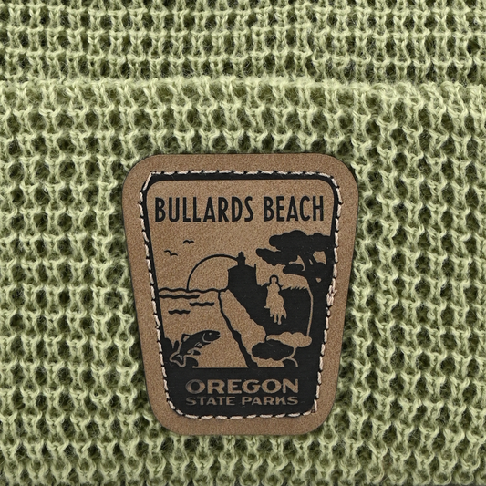 Bullards Beach Beanie - patch close-up