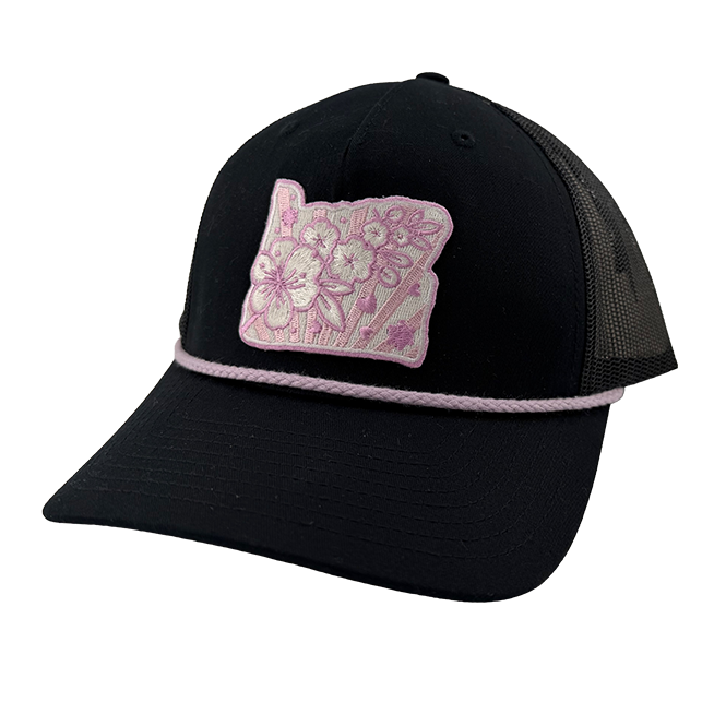 Cherry Blossom Rope Trucker Hat