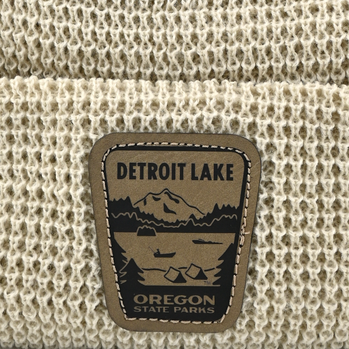 Detroit Lake Beanie - patch close-up