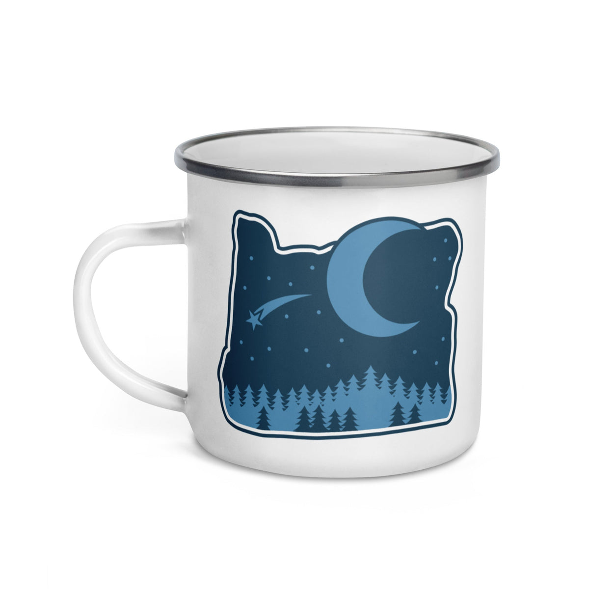Oregon Elements Dark Sky, Enamel Mug, 12oz | Patchmarks Oregon State Parks