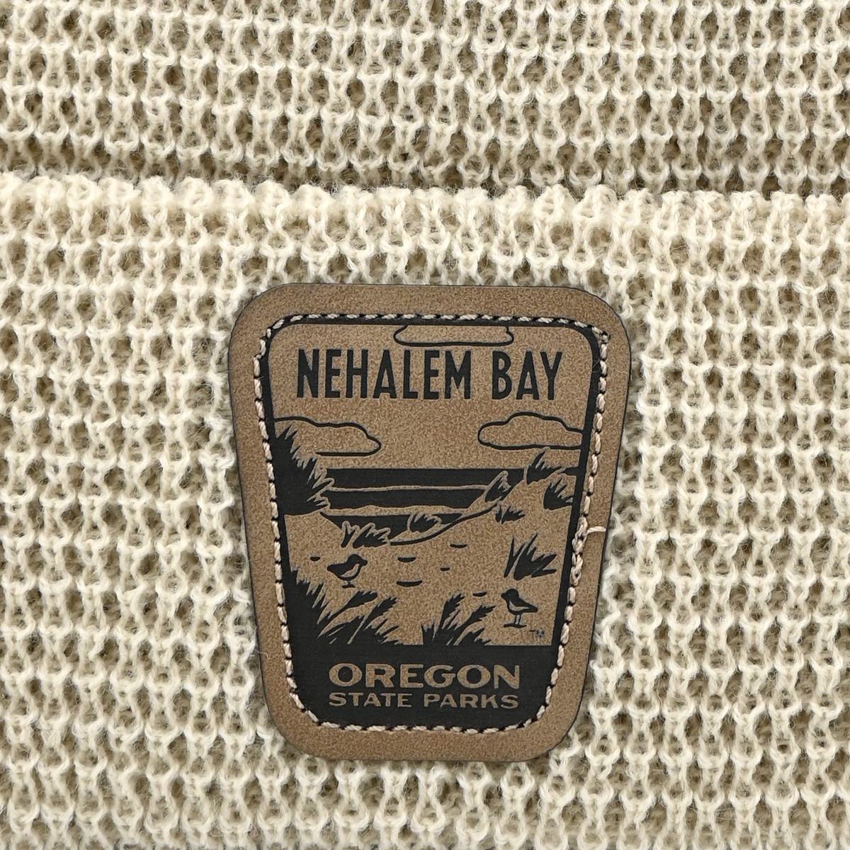 Nehalem Bay Beanie - patch close-up