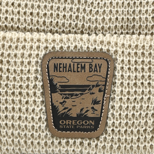 Nehalem Bay Beanie - patch close-up