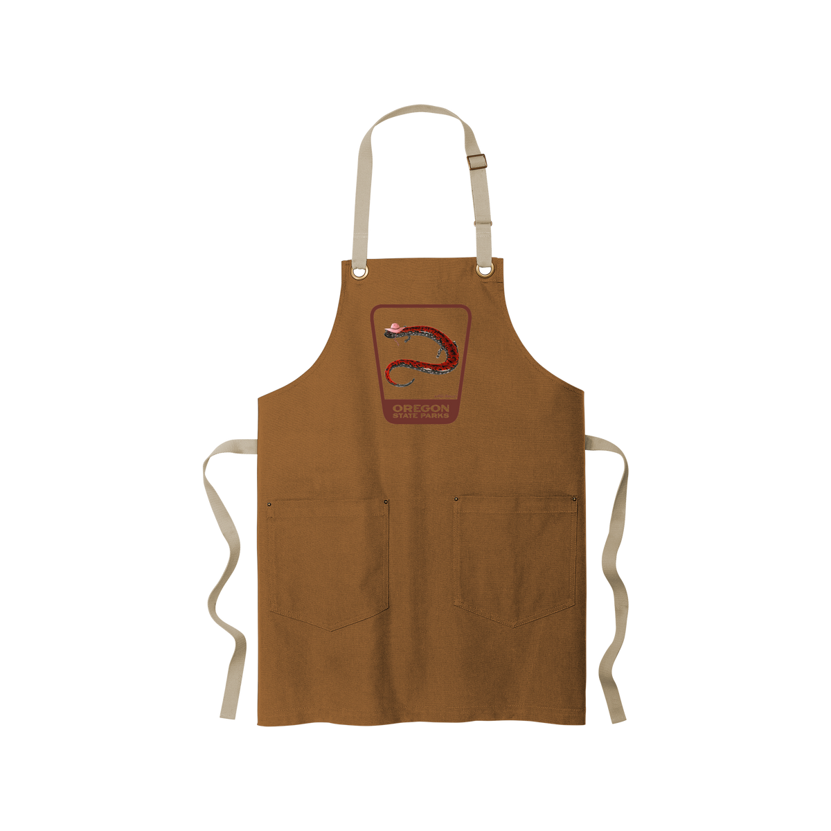 Oregon Slender Salamander Canvas Two-Pocket Apron