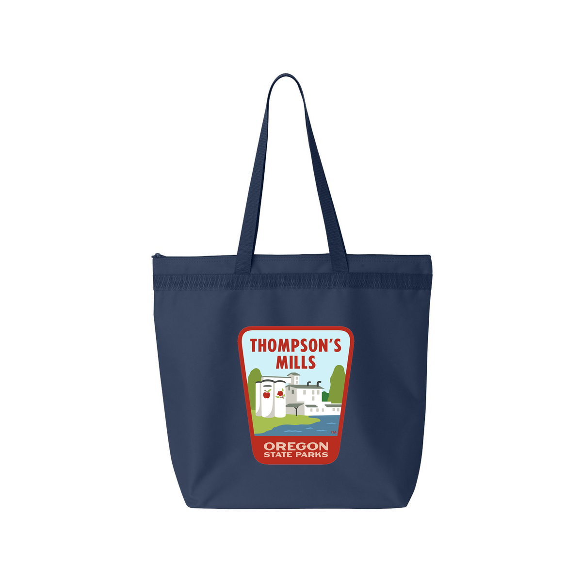 Thompson's Mills Large Zippered Tote - Navy