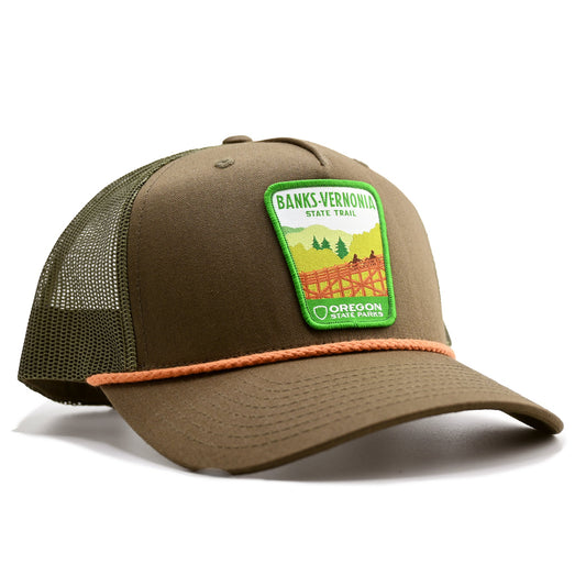 Banks-Vernonia Rope-Trucker Hat | Patchmarks Oregon State Parks