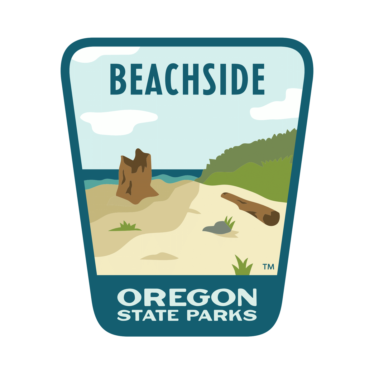 Beachside, 3.25” Weatherproof Sticker