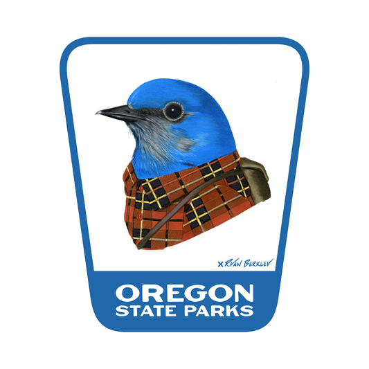 Western Bluebird  3.25" Weatherproof Sticker