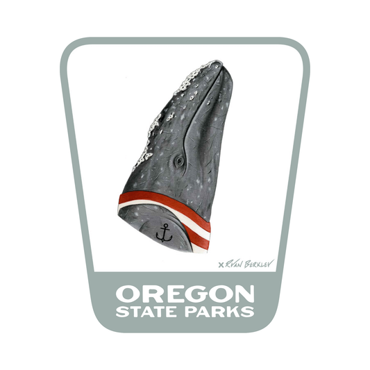 Gray Whale  3.25" Weatherproof Sticker