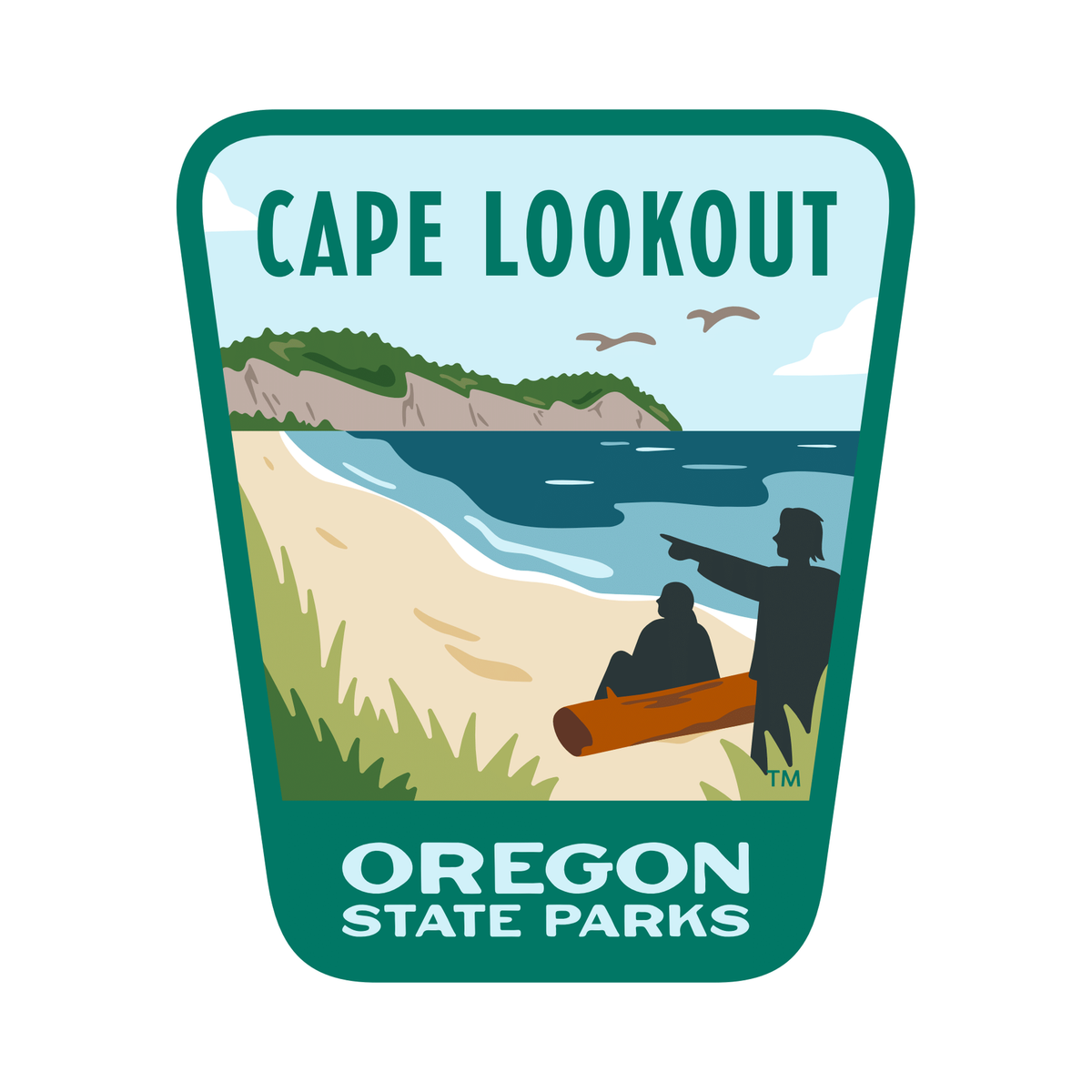 Cape Lookout State Park, 3.25” Weatherproof Sticker