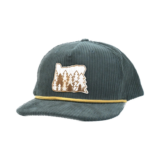 Evergreens - Wood Patch Cord Hat | Patchmarks Oregon State Parks