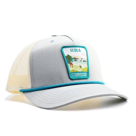 Ecola Rope-Trucker Hat | Patchmarks Oregon State Parks
