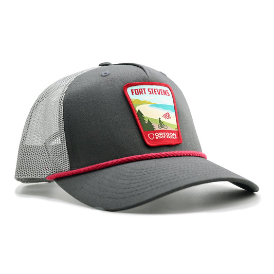Fort Stevens Rope-Trucker Hat | Patchmarks Oregon State Parks