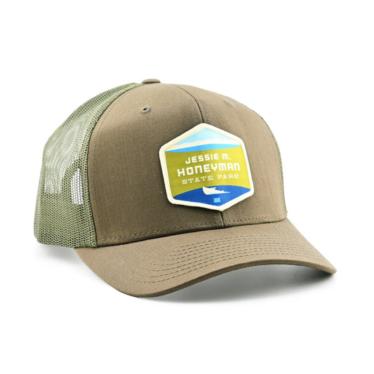 Jessie Honeyman Trucker Hat | Patchmarks Oregon State Parks