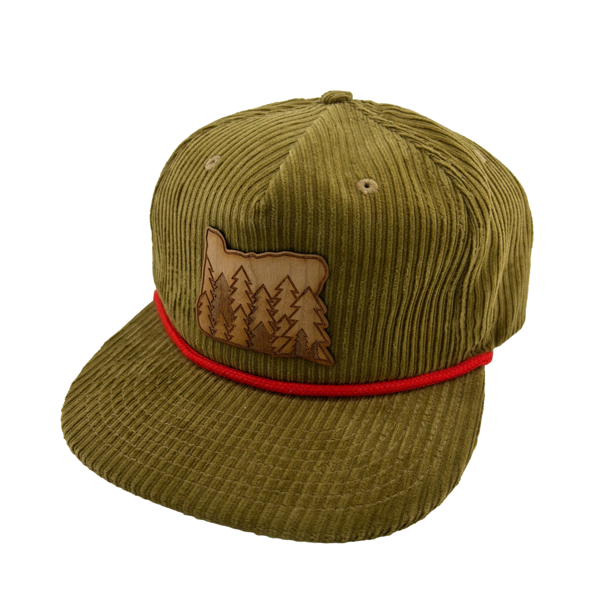 Evergreens - Wood Patch Cord Hat | Patchmarks Oregon State Parks