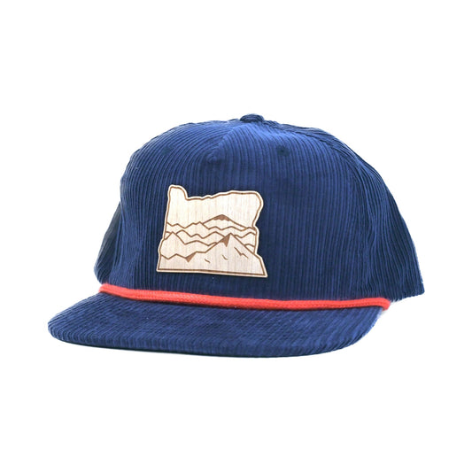 Mountains - Wood Patch Cord Hat | Patchmarks Oregon State Parks