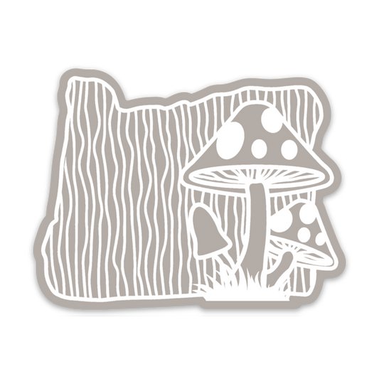 Mushrooms - 3.5" Vinyl Sticker | Patchmarks Oregon State Parks