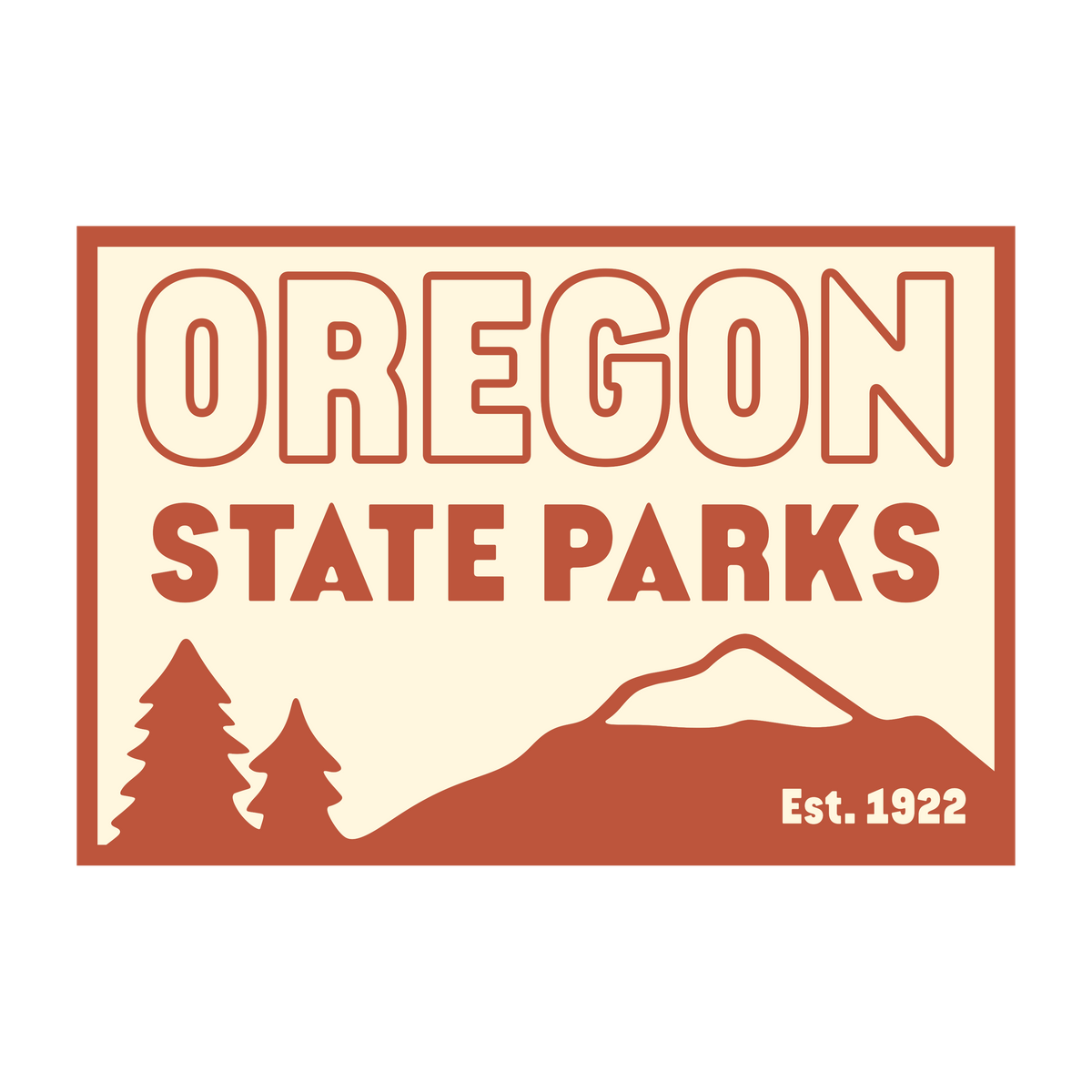 Retro Oregon State Parks, 3.5” Weatherproof Sticker
