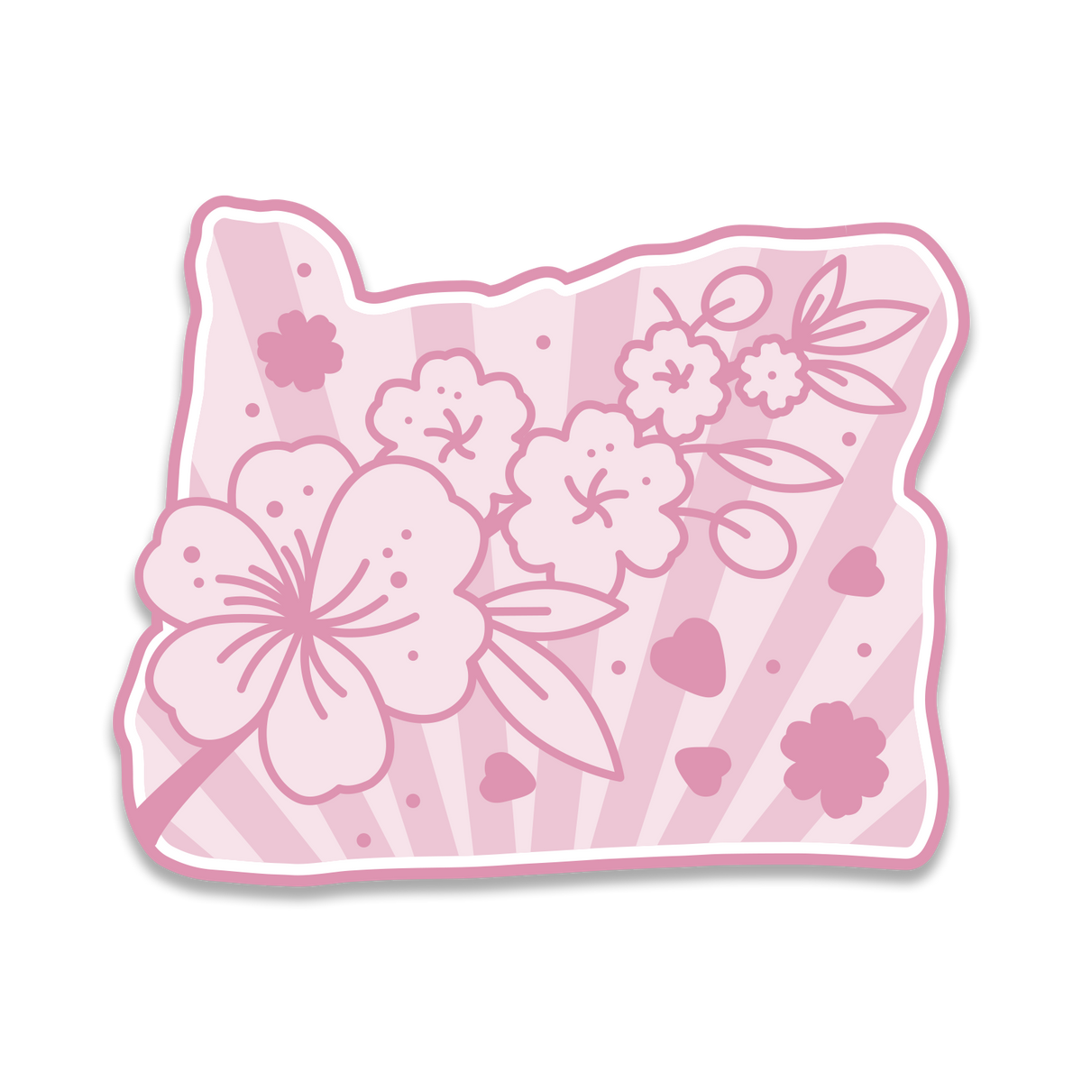 *NEW* Cherry Blossoms - 3.5" Vinyl Sticker | Patchmarks Oregon State Parks