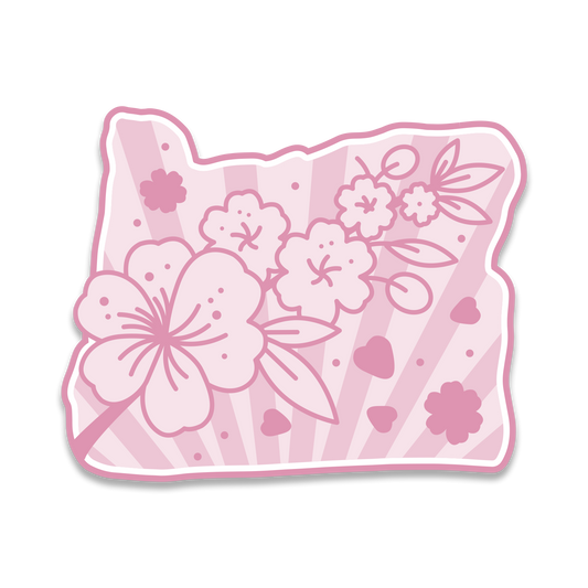 *NEW* Cherry Blossoms - 3.5" Vinyl Sticker | Patchmarks Oregon State Parks