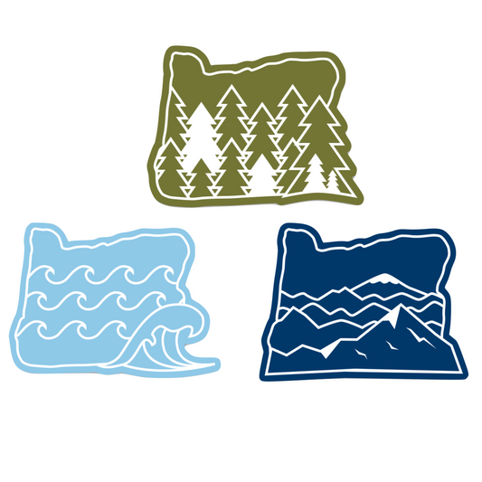 Mountains - 3.5" Vinyl Sticker | Patchmarks Oregon State Parks