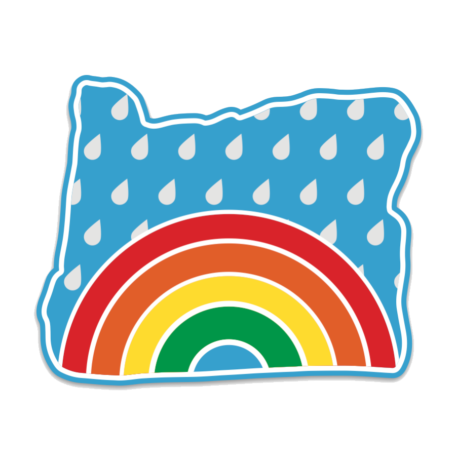 Oregon Rainbow - 3.5" Vinyl Sticker | Patchmarks Oregon State Parks