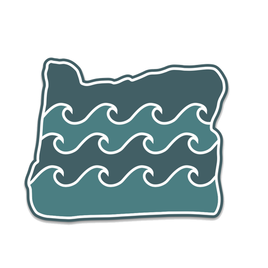 Water Ways - 3.5" Vinyl Sticker | Patchmarks Oregon State Parks
