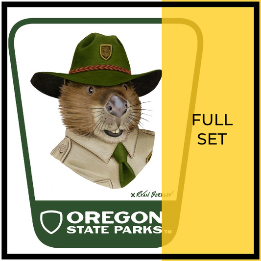 Ryan Berkley Animals, Oregon State Parks Sticker Set, 12 pc | Patchmarks Oregon State Parks