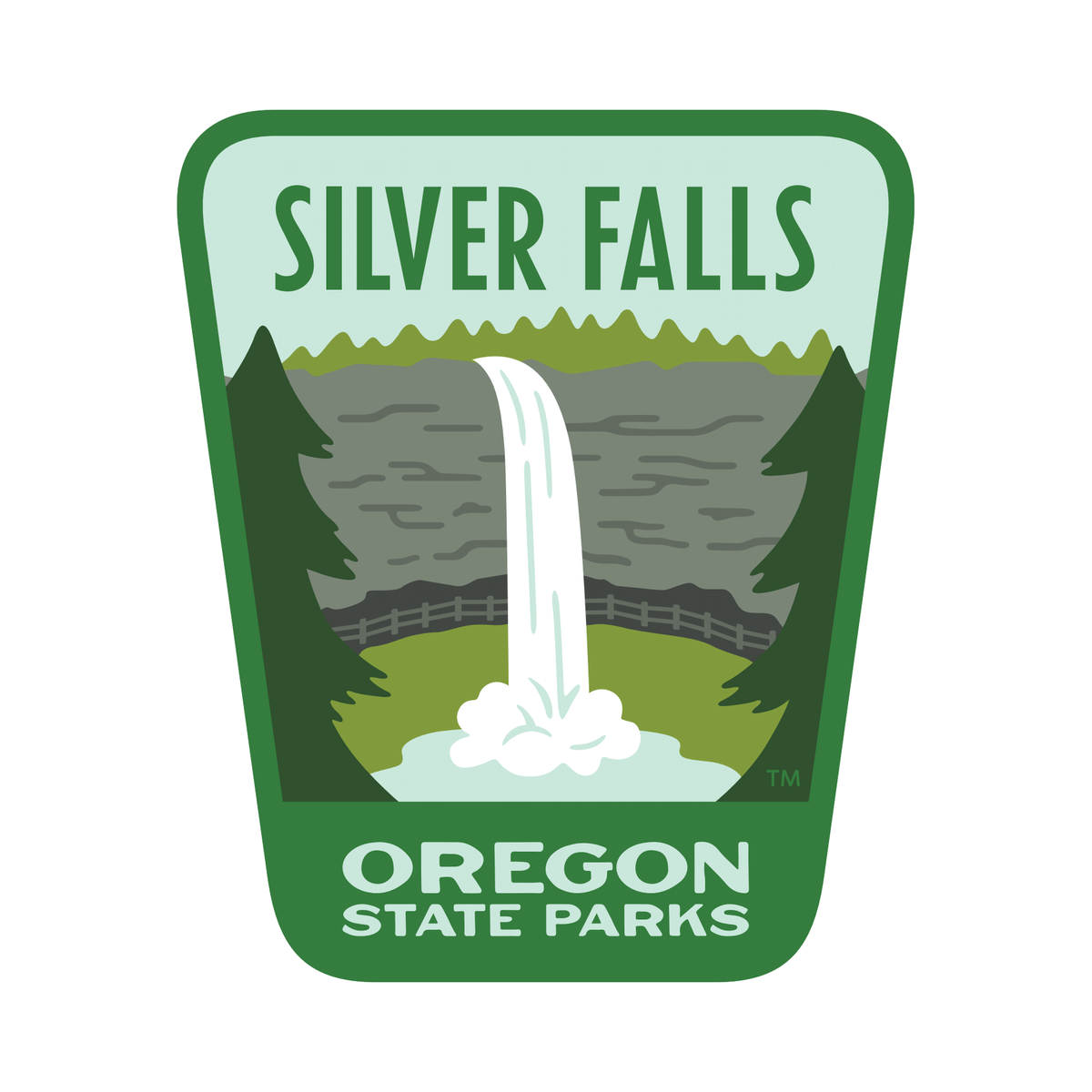 Silver Falls, 3.25” Weatherproof Sticker