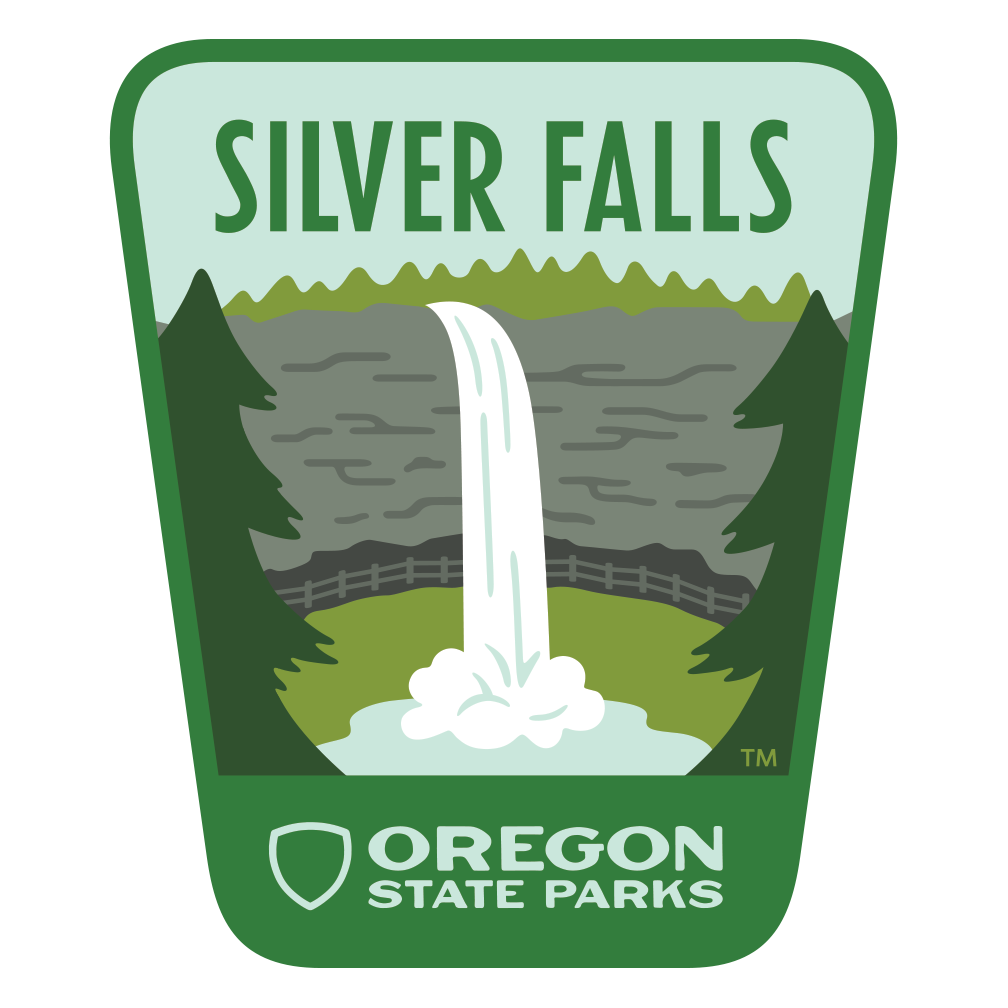 Silver Falls Enamel Pin | Patchmarks Oregon State Parks