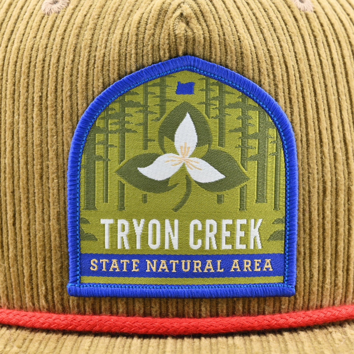 Tryon Creek Trillium Corduroy Hat | Patchmarks Oregon State Parks