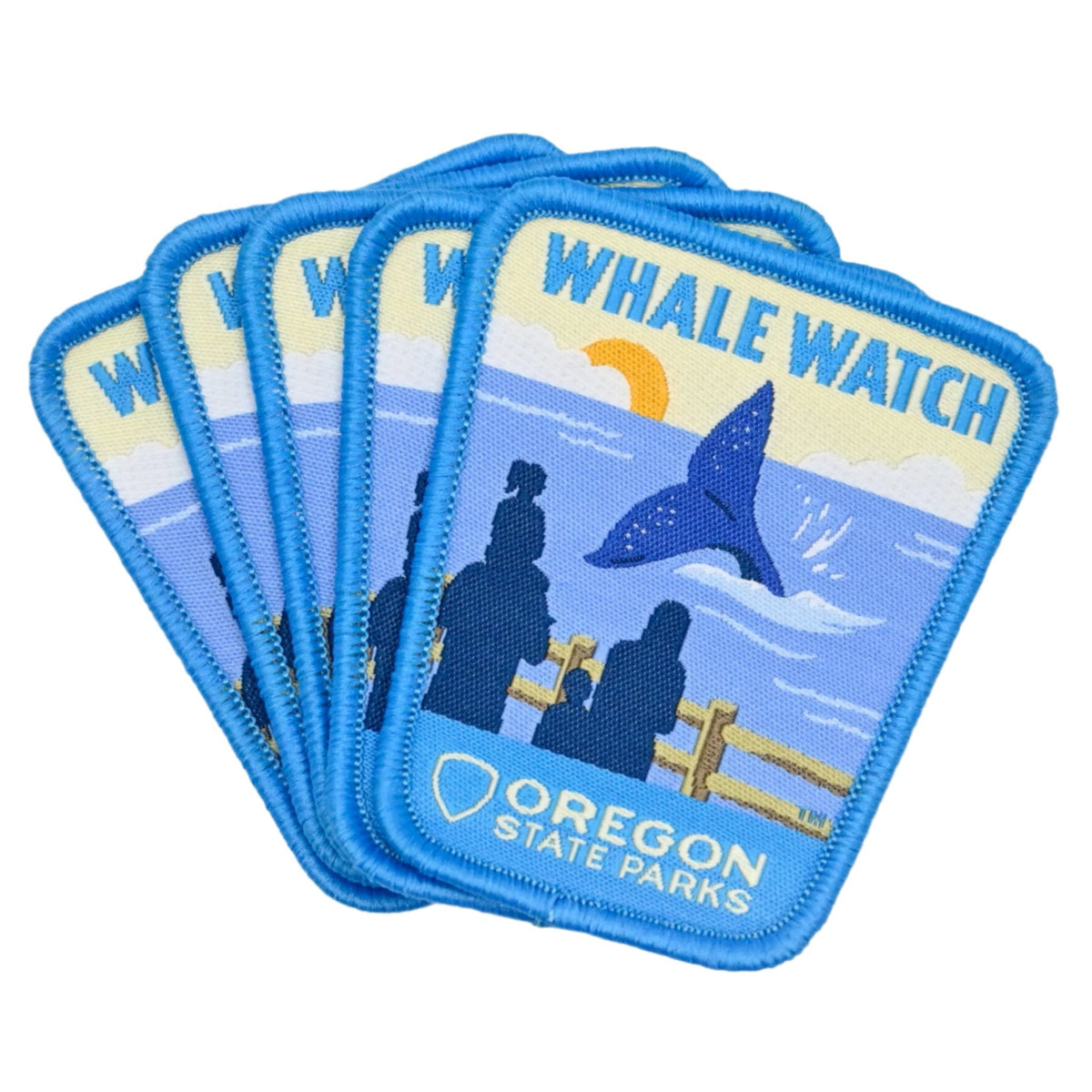 Whale Watch, 2.5" Iron-on Patch | Patchmarks Oregon State Parks