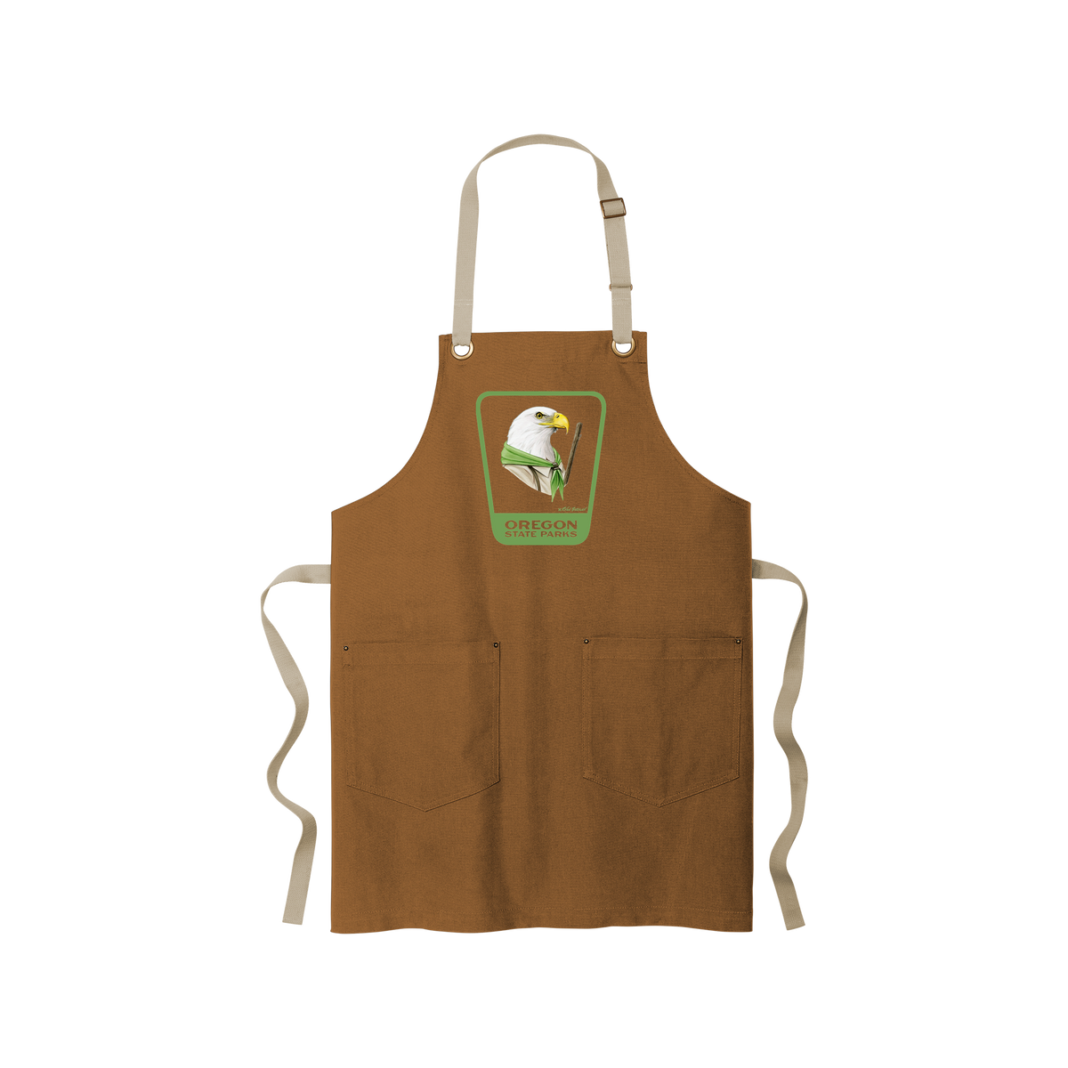 Bald Eagle Canvas Two-Pocket Apron