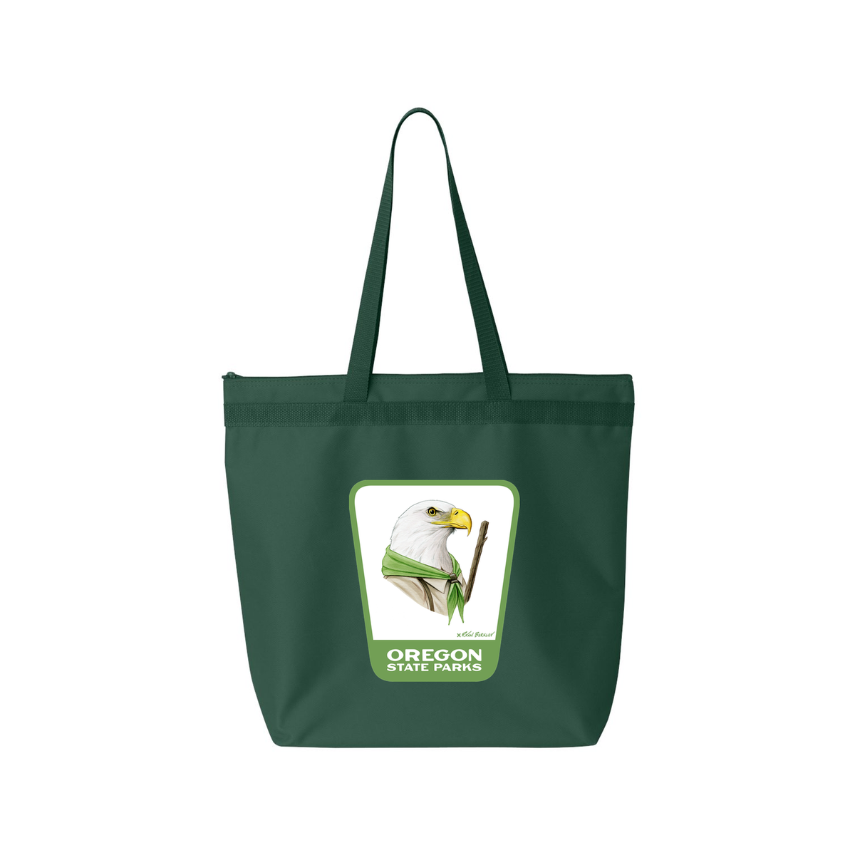 Bald Eagle Large Zippered Tote