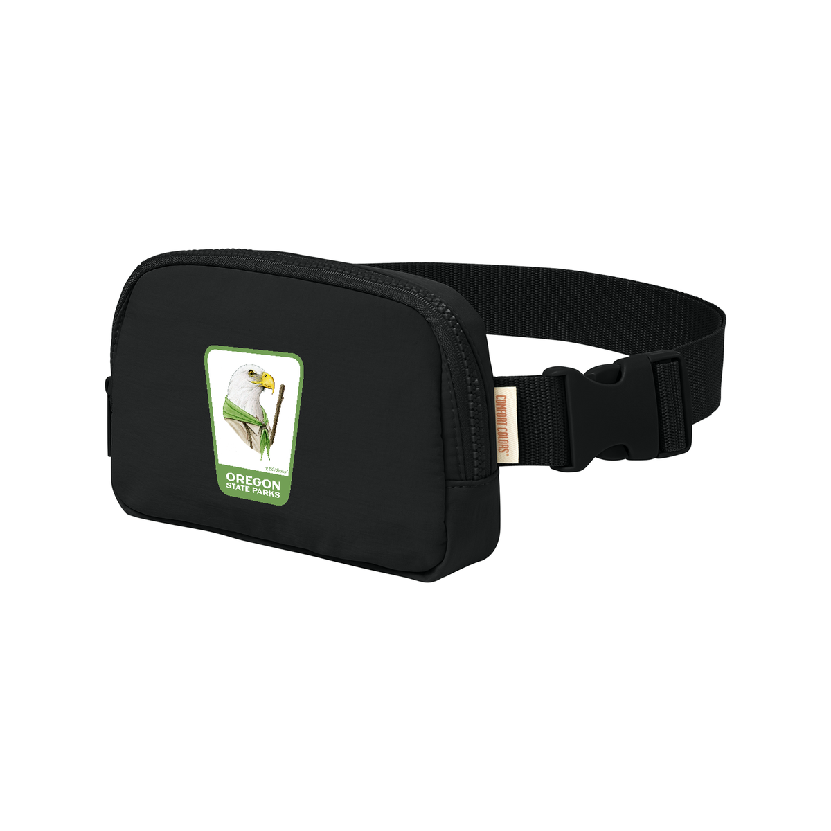 Bald Eagle Sling Bag - Black, side