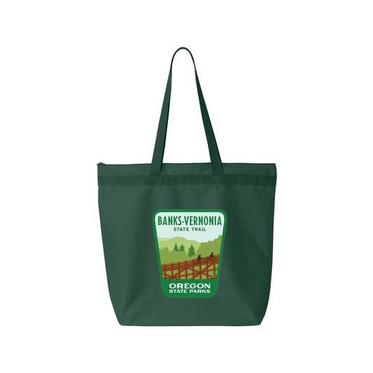 Banks-Vernonia Trail Large Zippered Tote