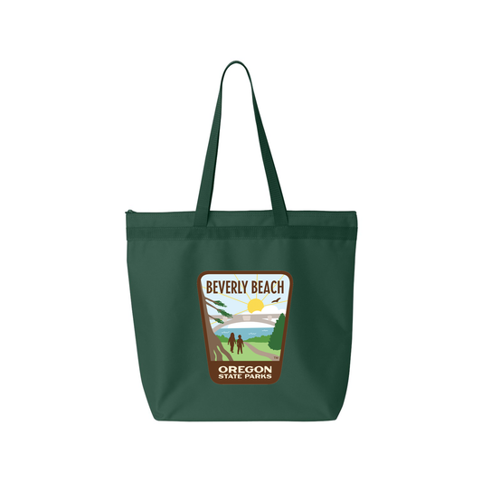 Beverly Beach Large Zippered Tote
