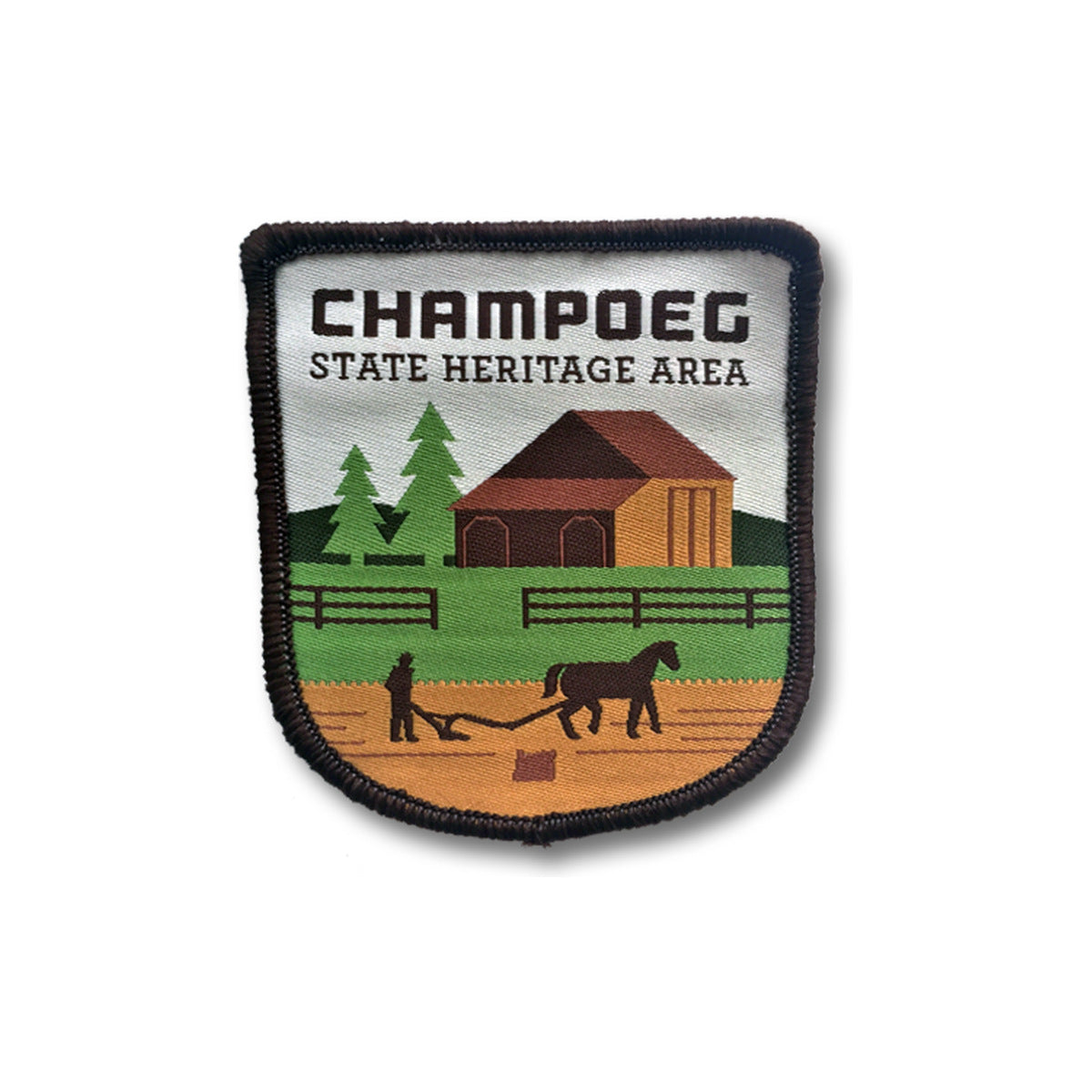 Champoeg, 3" Iron-on Patch | Patchmarks Oregon State Parks