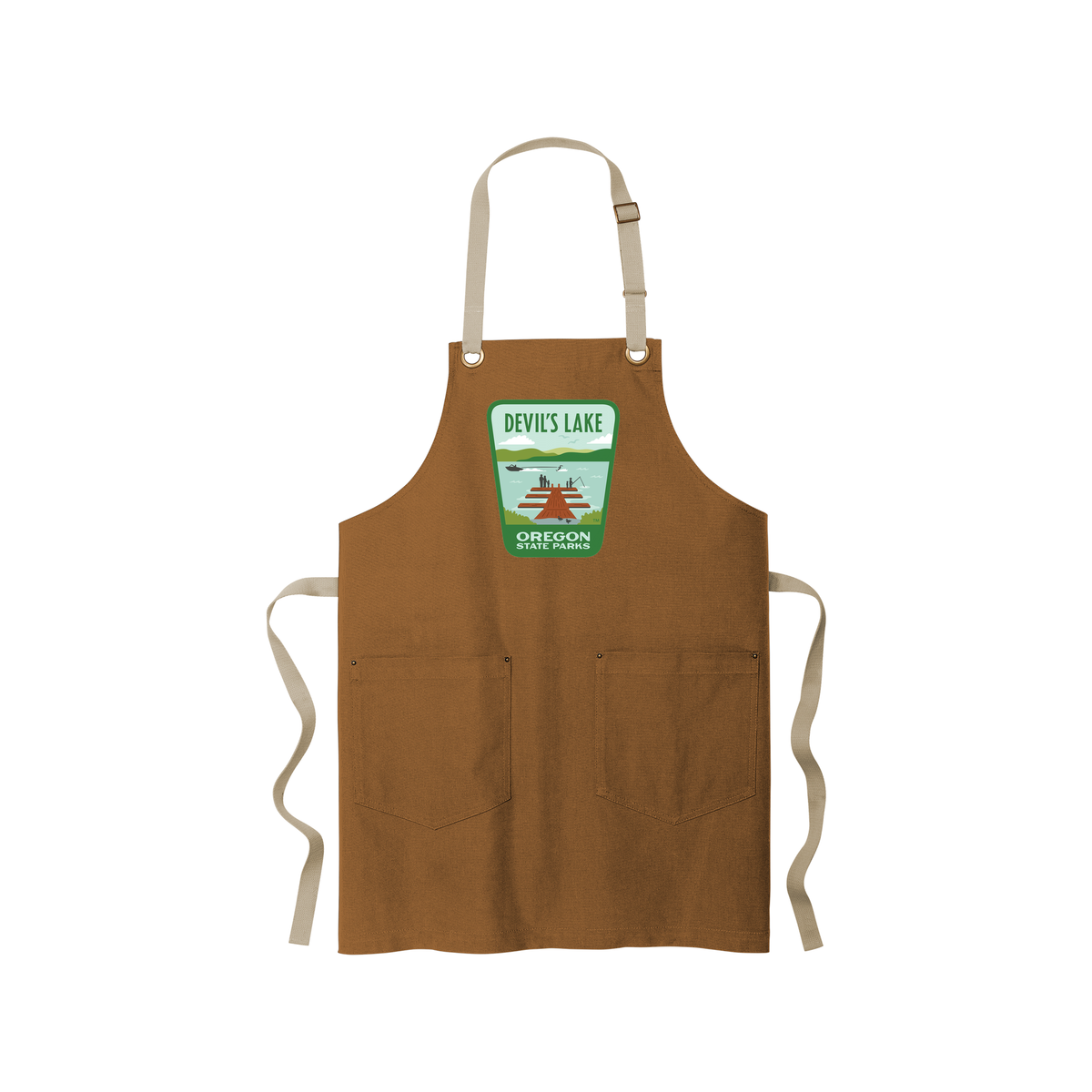 Devils Lake Canvas Two-Pocket Apron