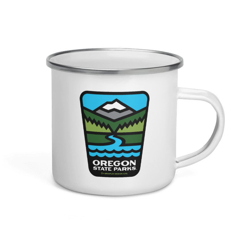 Oregon State Parks x Draplin Mug, 12oz | Patchmarks Oregon State Parks