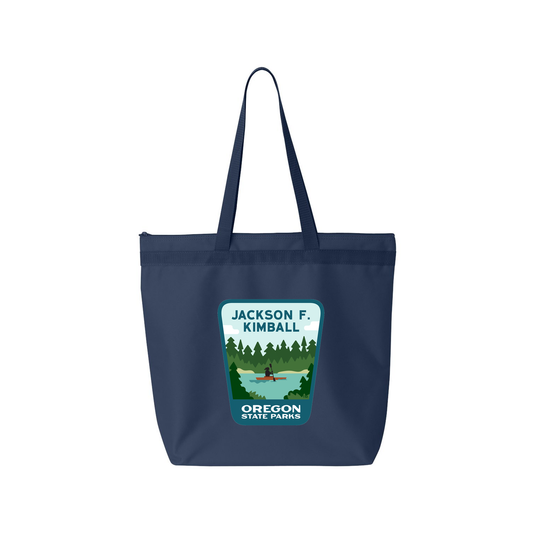 Jackson F. Kimball Large Zippered Tote - Navy