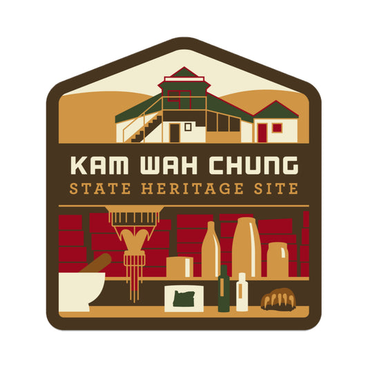 Kam Wah Chung, 4” Weatherproof Sticker