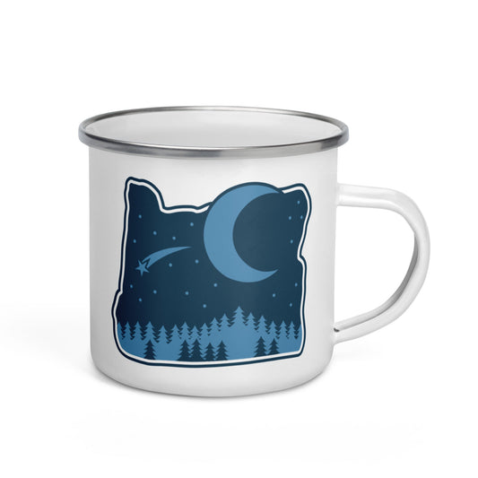 Oregon Elements Dark Sky, Enamel Mug, 12oz | Patchmarks Oregon State Parks